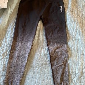 Gymshark ombre seamless leggings-black NWT